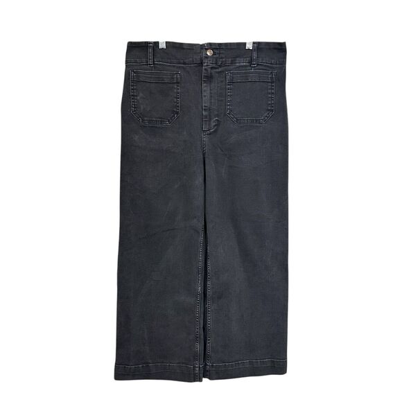 Pilcro Anthropologie Womens Sz 31 Petite The Day Tripper Wide Leg Denim Jeans - Picture 1 of 10